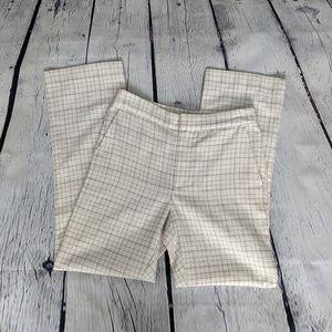 🆕 NEW Joie Dicra Plaid Crop Pants in Porcelain 00